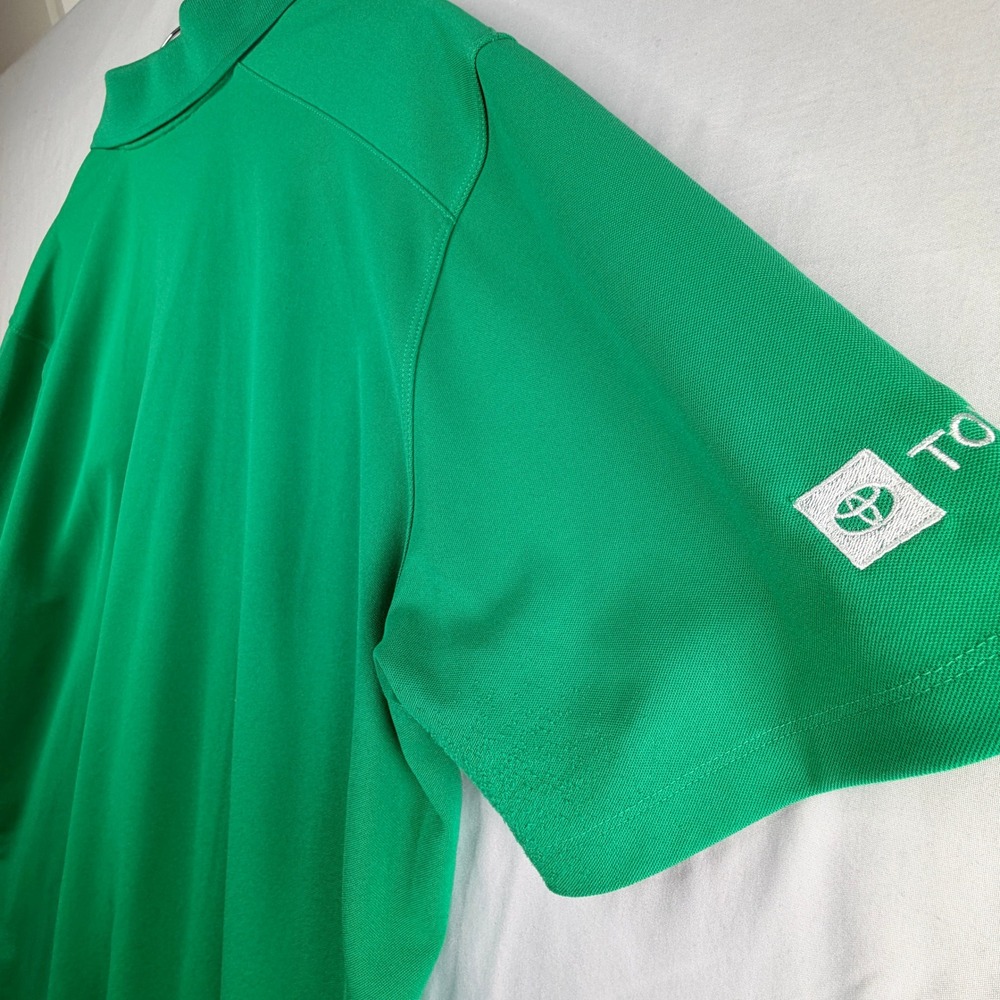 Nike Oregon Ducks Mens XL Green Short Sleeve Polo Shirt Toyota Logo NCAA Golf - Picture 9 of 11